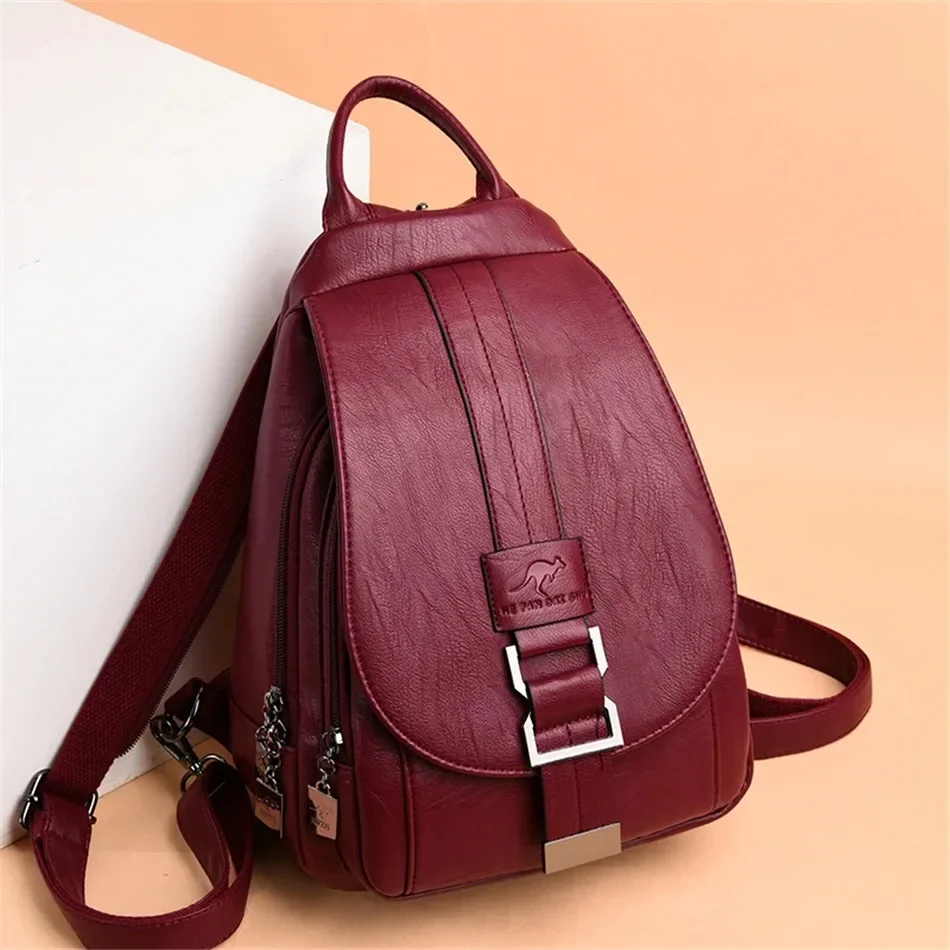 Women Bags Flipkart - Multifunctional Women Leather Backpacks Vintage Backpack