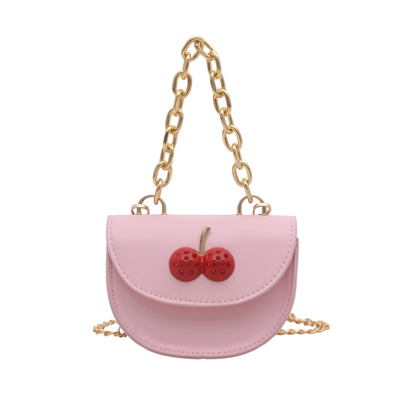 Women Bags Designer Sale - PU CHAINS Hasp Cherry Decoration Crossbody