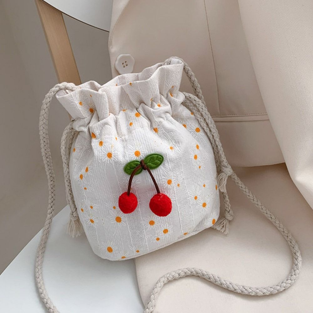 Korean Cute Canvas Cherry Buck - Women Bags Low Price 评论和价格