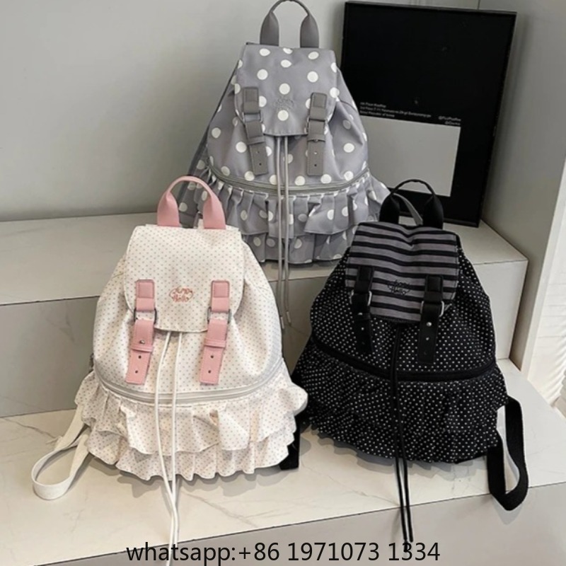 Ruffles Spliced Mochilas Mujer - Women'S Bags Holiday 评论和价格