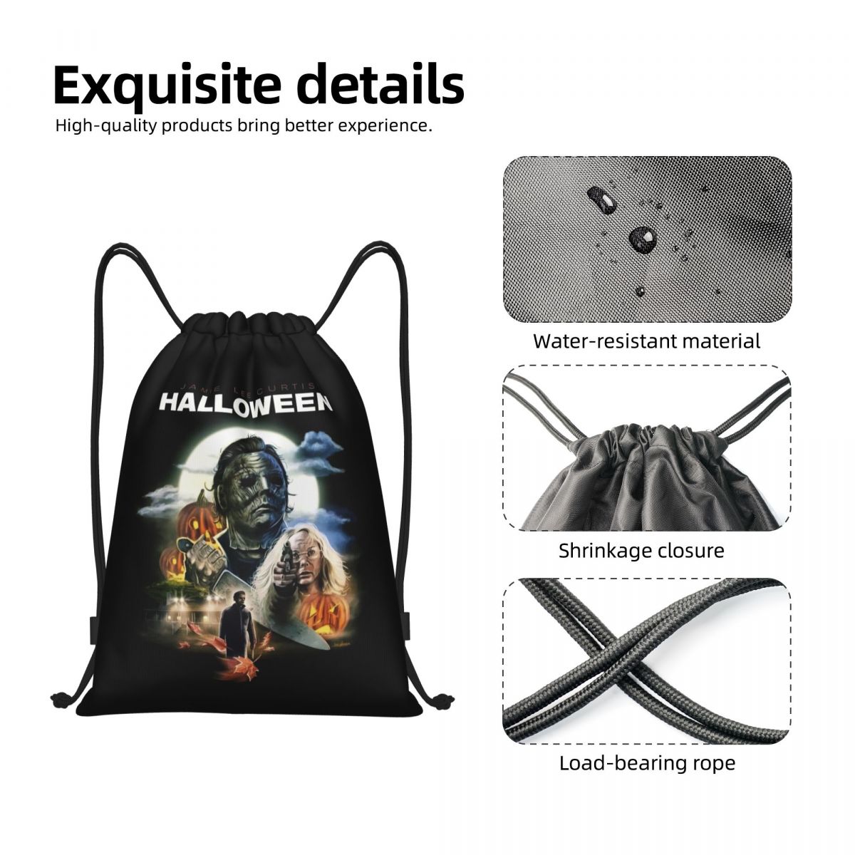 Horror Movie Drawstring Backpa - Women Bags Myer 评论和价格