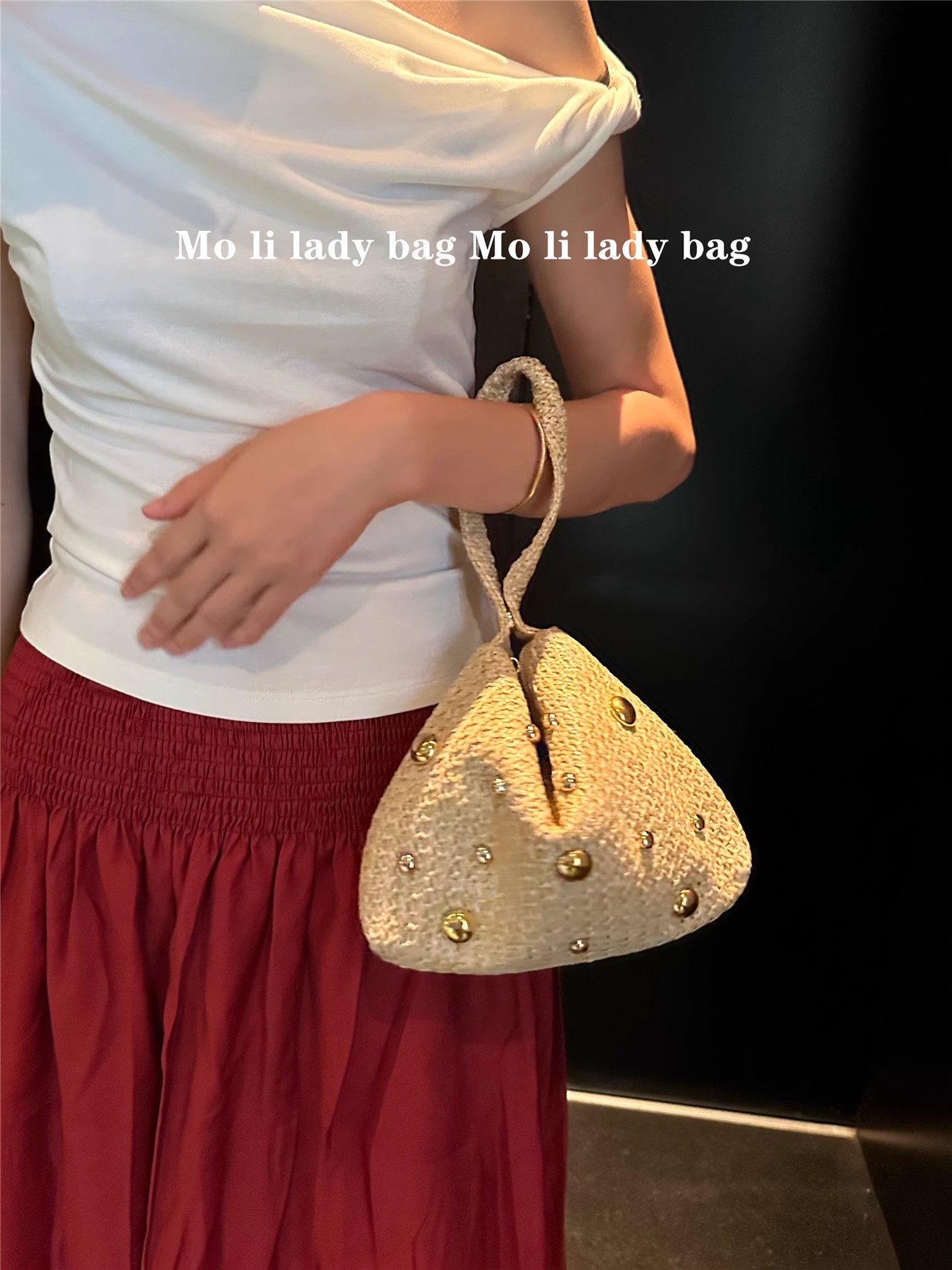 Straw Woven Handmade Hobo Bag  - Women'S Bags Holiday 评论和价格