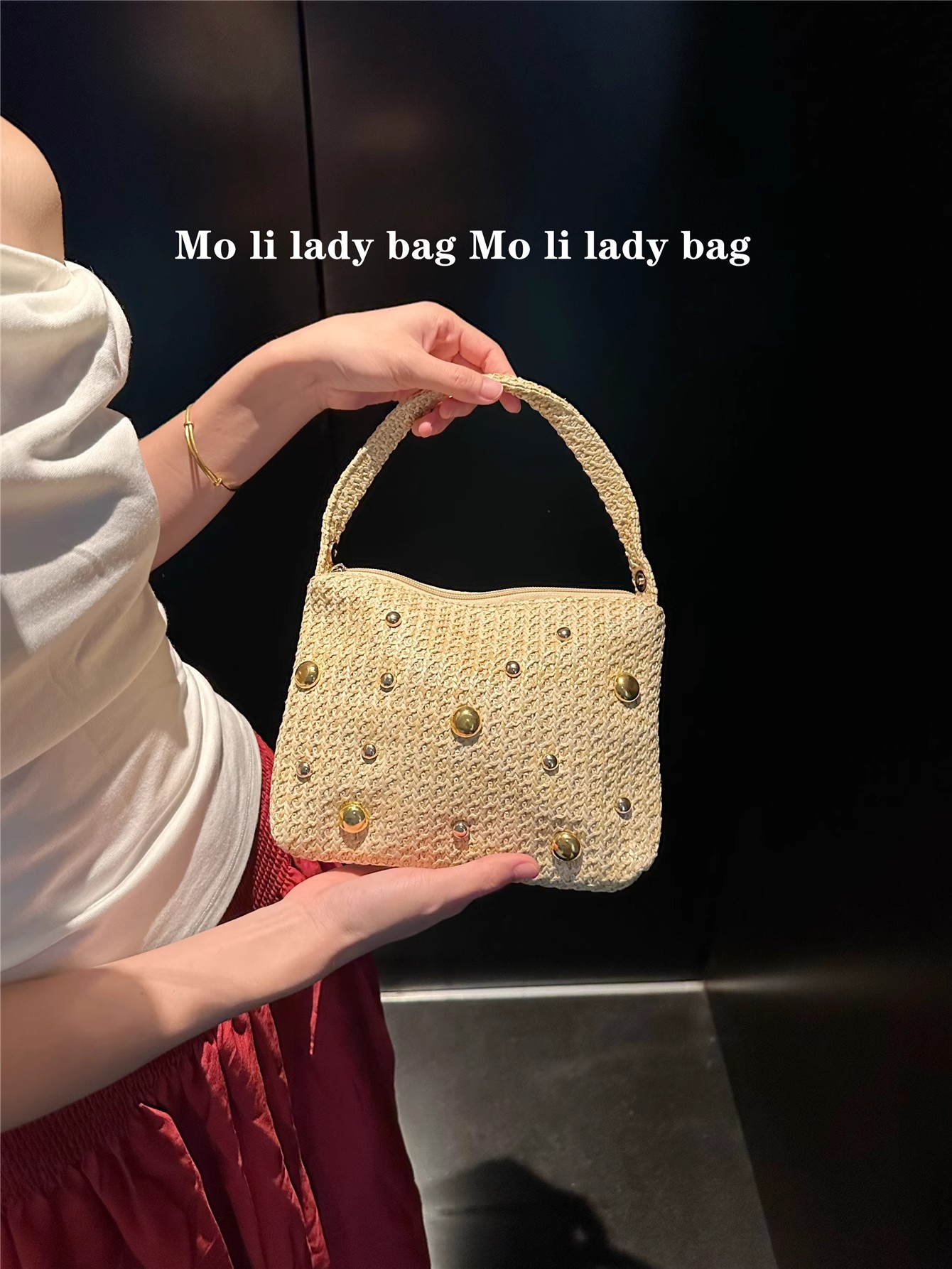 Straw Woven Handmade Hobo Bag  - Women'S Bags Holiday 评论和价格