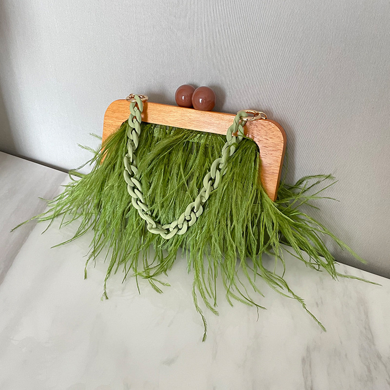 New Luxury Ostrich Feather Eve - Women'S Bags Holiday 评论和价格