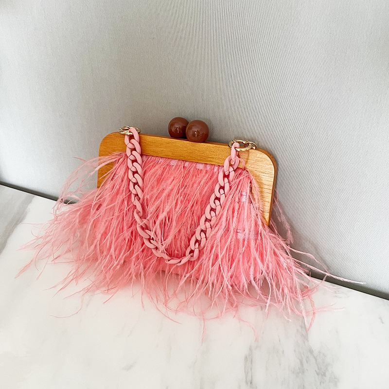 New Luxury Ostrich Feather Eve - Women'S Bags Holiday 评论和价格