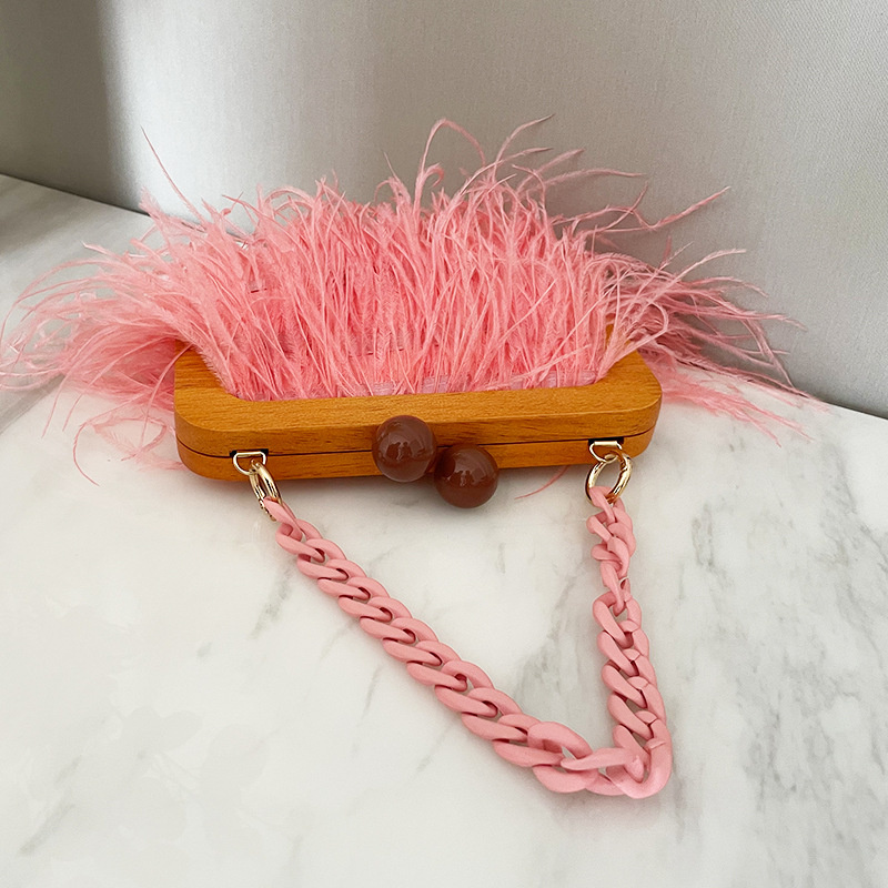 New Luxury Ostrich Feather Eve - Women'S Bags Holiday 评论和价格