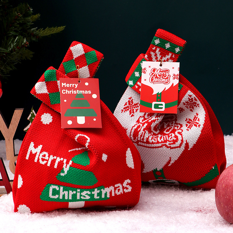 Christmas Knitted Gift Bag San - Women'S Bags Holiday 评论和价格