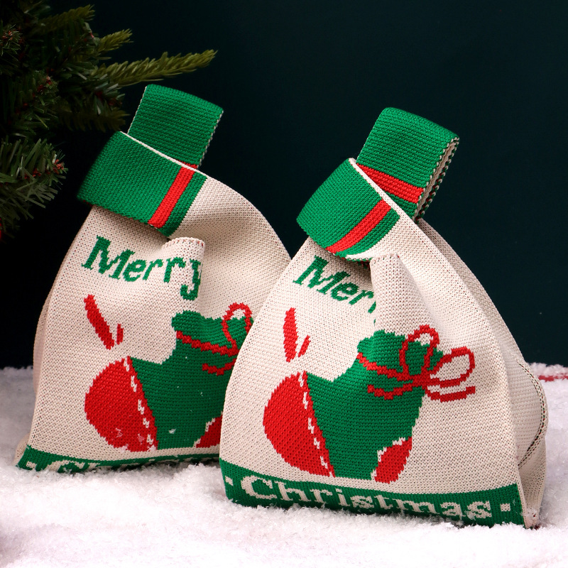 Christmas Knitted Gift Bag San - Women'S Bags Holiday 评论和价格