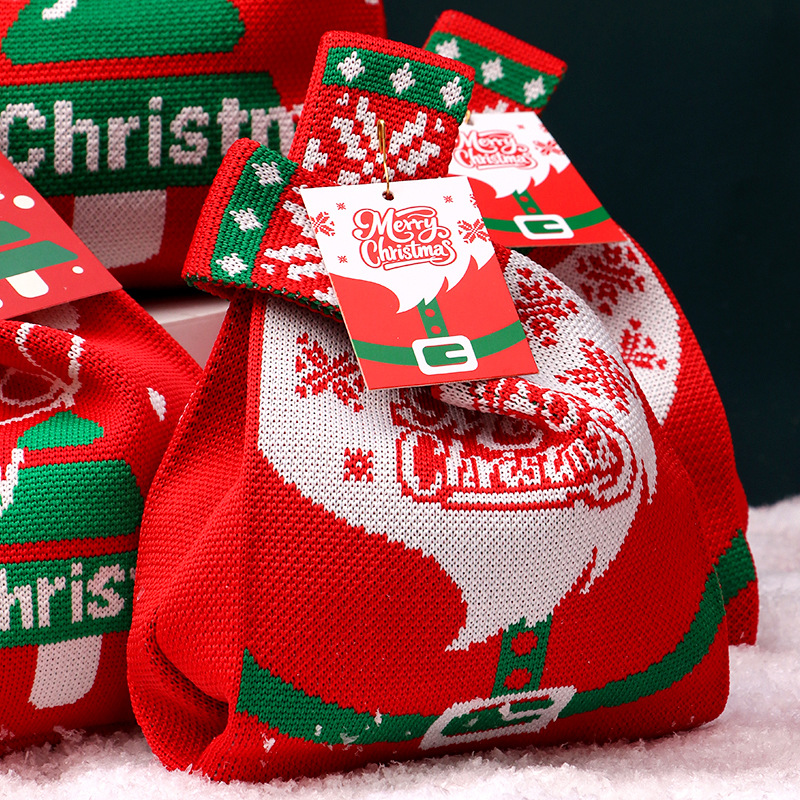 Christmas Knitted Gift Bag San - Women'S Bags Holiday 评论和价格