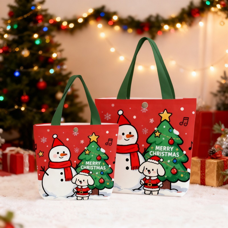Christmas Tote Gift Bag Snowma - Women'S Bags Holiday 评论和价格