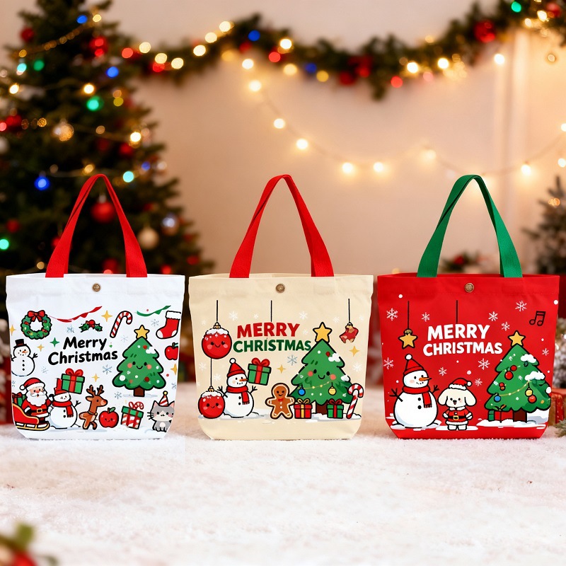 Christmas Tote Gift Bag Snowma - Women'S Bags Holiday 评论和价格