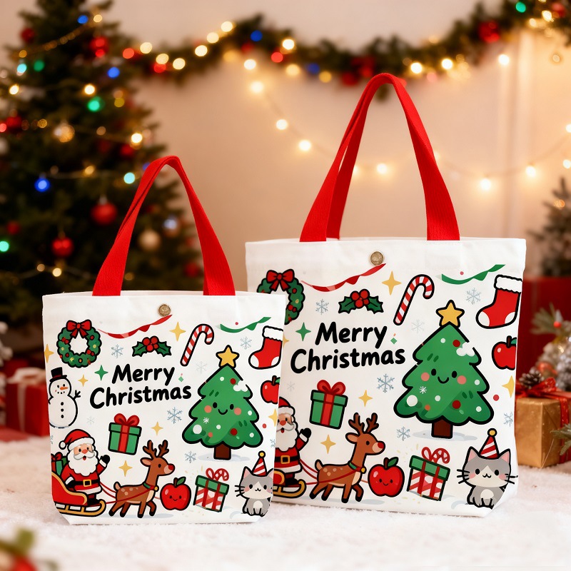 Christmas Tote Gift Bag Snowma - Women'S Bags Holiday 评论和价格