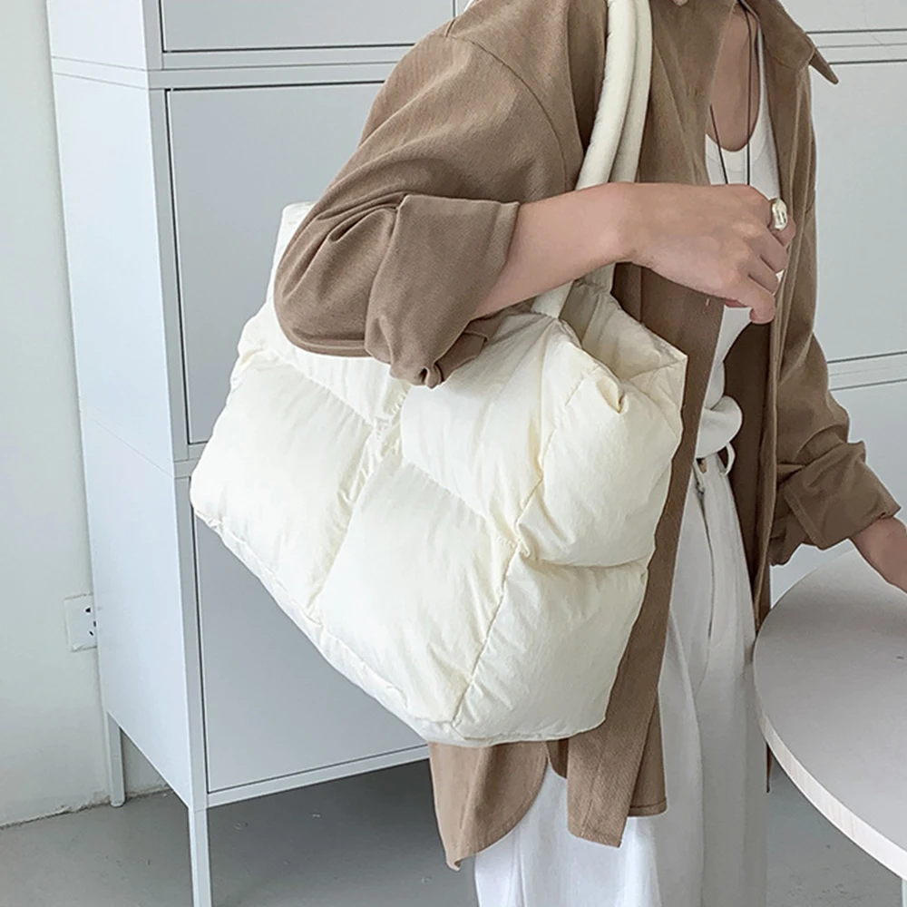 Cotton Padded Tote Large Quilt - Women Bags Low Price 评论和价格