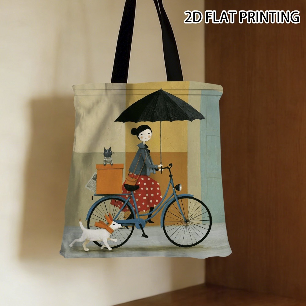 1pc Elegant Woman Riding Bicyc - Women'S Reebok Bags 评论和价格