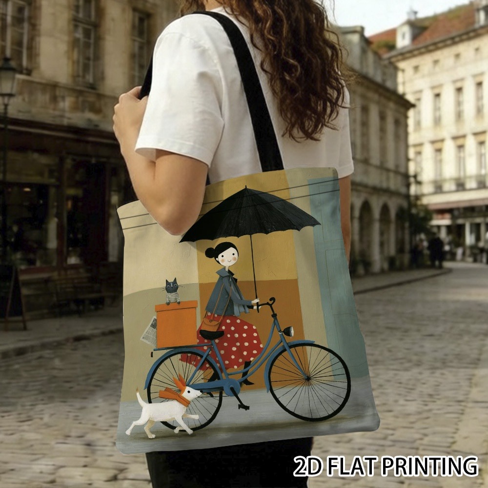 1pc Elegant Woman Riding Bicyc - Women'S Reebok Bags 评论和价格