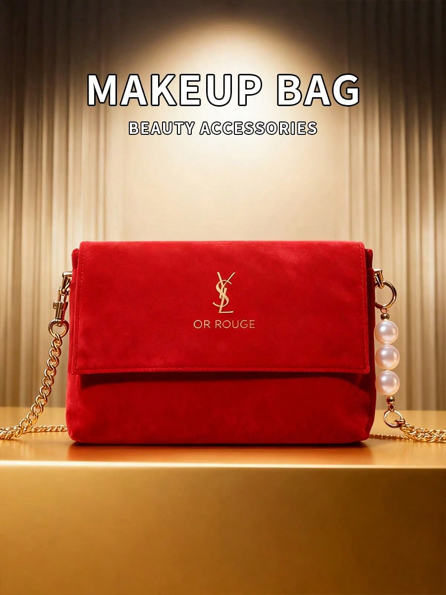 YSL Red Velvet DIY Makeup Bag, - Women Bags Ysl 评论和价格