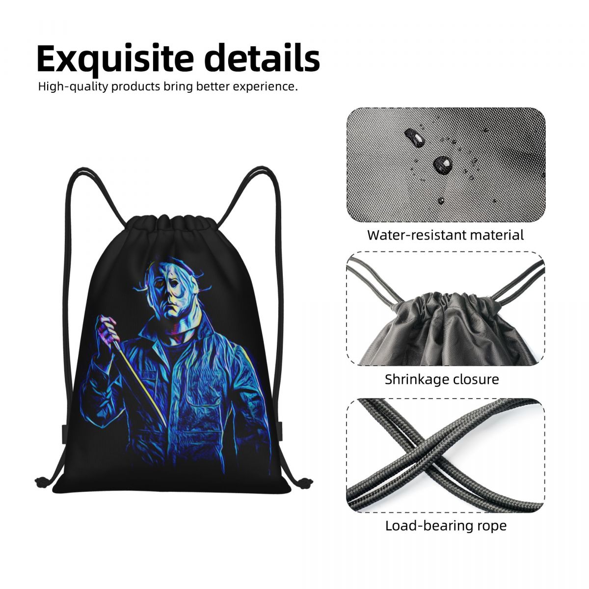 Custom Michael Myers Drawstrin - Women Bags Myer 评论和价格