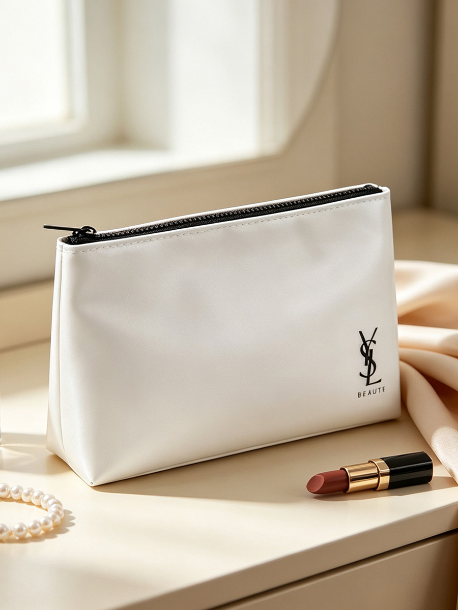 YSL DIY White Leather Cosmetic - Women Bags Ysl 评论和价格