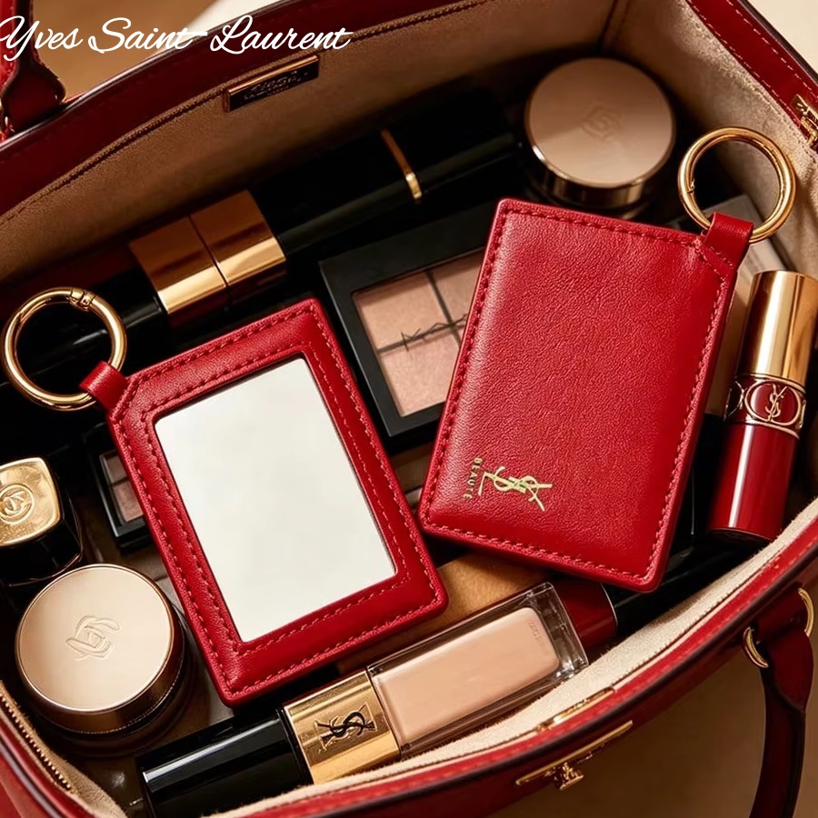 YSL  Red Leather Square Mini P - Women'S Bags Holiday 评论和价格