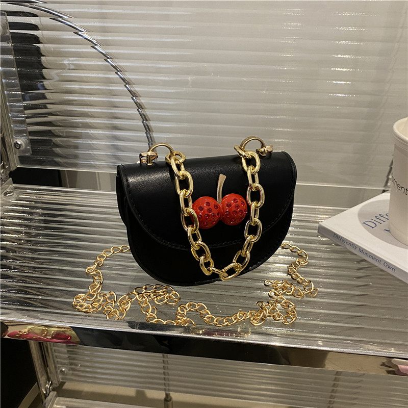 PU CHAINS Hasp Cherry Decorati - Women Bags Designer Sale 评论和价格