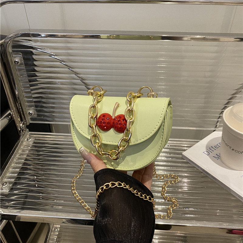 PU CHAINS Hasp Cherry Decorati - Women Bags Designer Sale 评论和价格